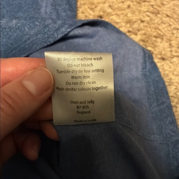 Steel & Jelly from England Blue Crew Neck Short Sleeve Tee - Picture 5 of 12